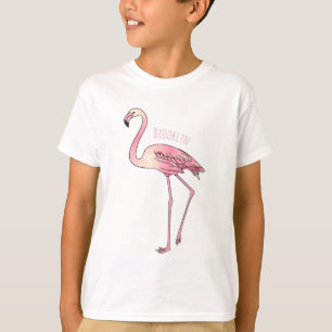 Flamingo bird cartoon illustration  T-Shirt