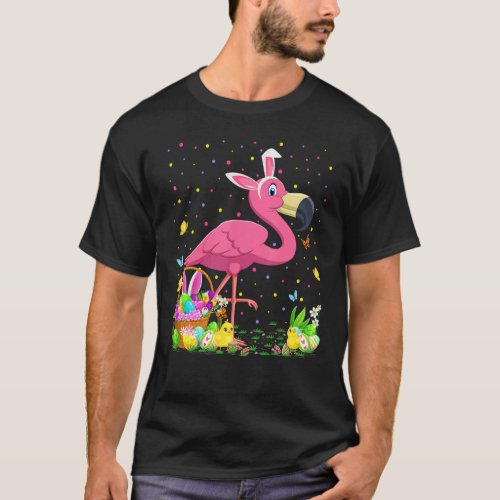 Flamingo Bird Easter Egg Hunt Bunny Flamingo Easte T_Shirt