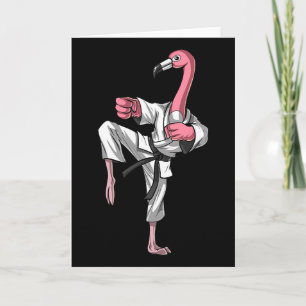 Flamingo Bird Karate Kickboxing Kung Fu Ninja Mart Card