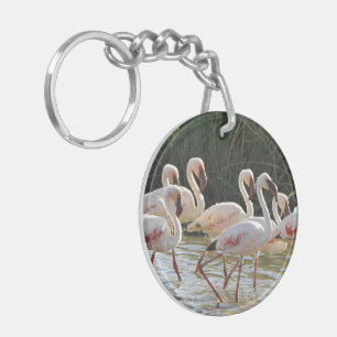 Flamingo Bird Office Home School Destiny Destiny'S Keychain