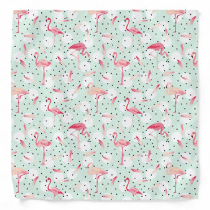 Flamingo Bird With Feathers Bandana
