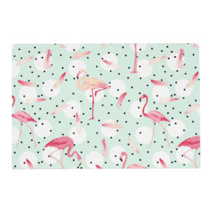 Flamingo Bird With Feathers Placemat