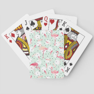 Flamingo Bird With Feathers Poker Cards