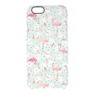 Flamingo Bird With Feathers Clear iPhone 6/6S Case