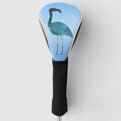 Flamingo Bird with the night sky Golf Head Cover