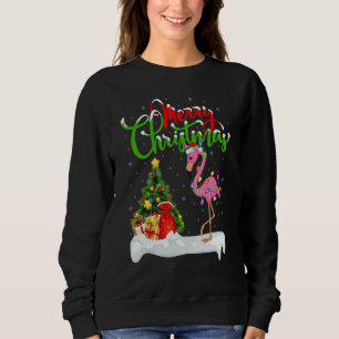Flamingo Bird   Xmas Decoration Santa Flamingo Chr Sweatshirt
