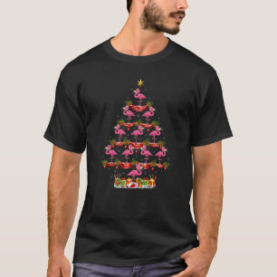 Flamingo Bird  Xmas Holiday Flamingo Christmas Tre T-Shirt