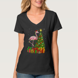 Flamingo Bird Xmas Holiday Santa Flamingo Christm T-Shirt