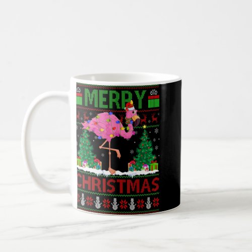 Flamingo Bird   Xmas Tree Ugly Santa Flamingo Chri Coffee Mug