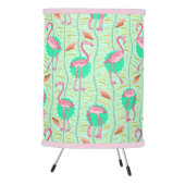 Flamingo Birds 20s Deco Tropical | Pink Lt Green Tripod Lamp (Right)