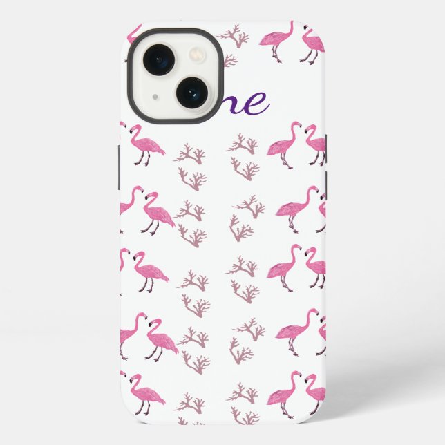 Flamingo Birds Iphone Case (Back)
