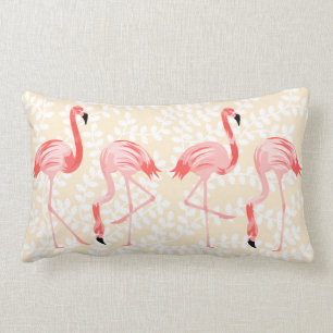 Flamingo Birds Lumbar Pillow