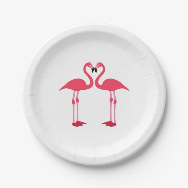 flamingo-birds paper plates (Front)