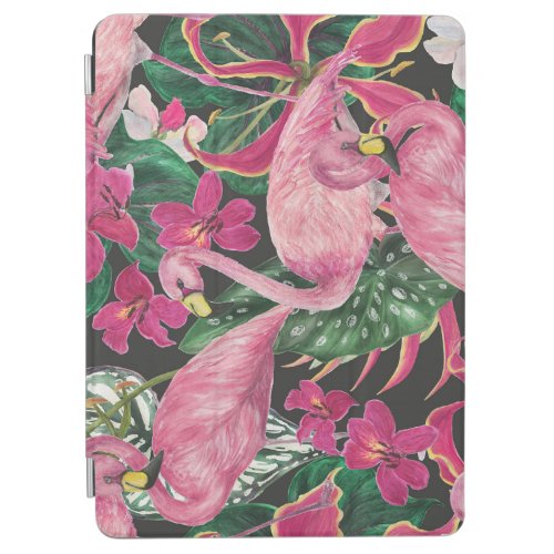 Flamingo Birds Tropical Watercolor Pattern iPad Air Cover