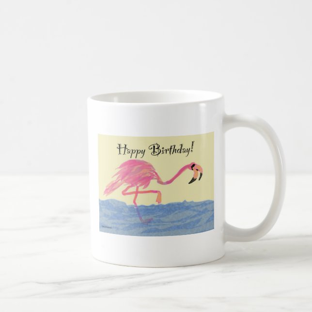 Flamingo Birthday Coffee Mug (Right)