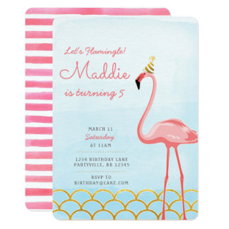 Pink Flamingo Party Invitations 5