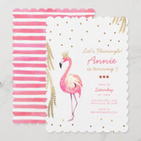 Flamingo Birthday Invitation