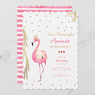 Flamingo Birthday Invitation