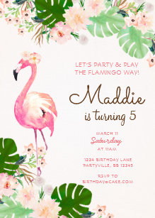 flamingo invitations zazzle