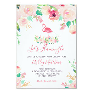 flamingo invitations zazzle
