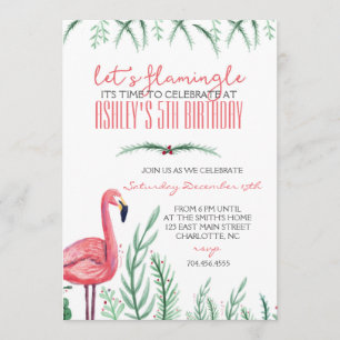 Flamingo BIRTHDAY Party Invitation