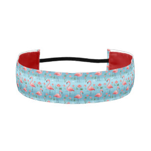 Flamingo Blue Water Pattern Athletic Headband