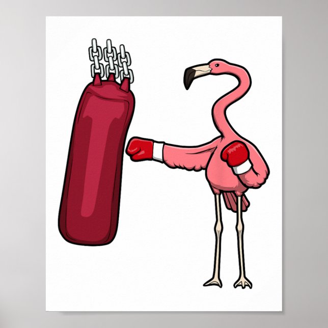 Flamingo Boxing Self Defense Hob  Poster (Front)