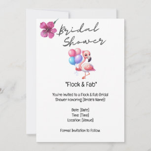 Flamingo Bridal Shower  Invitation