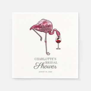 Flamingo Bridal Shower Paper Napkins