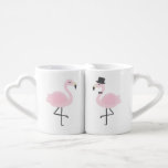 Flamingo Bride And Groom Personalized Mug Set at Zazzle