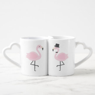 Flamingo Bride and Groom Personalized Mug Set