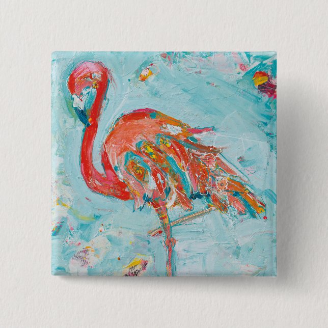 Flamingo Bright Button (Front)