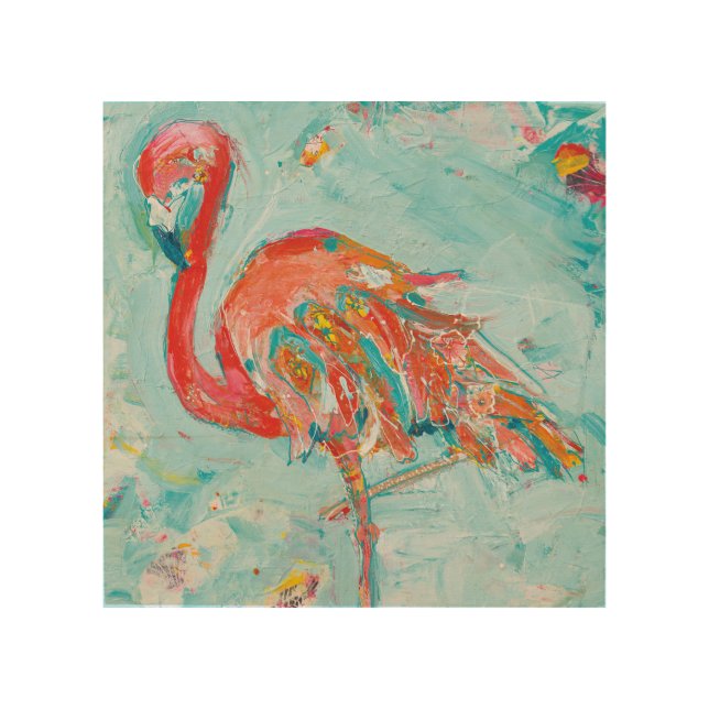 Flamingo Bright Wood Wall Art (Front)