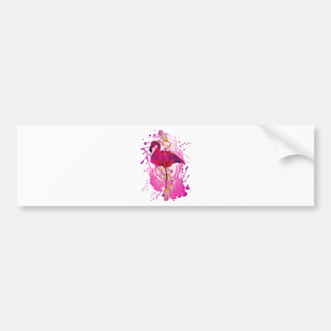 Flamingo Bumper Sticker (Front)