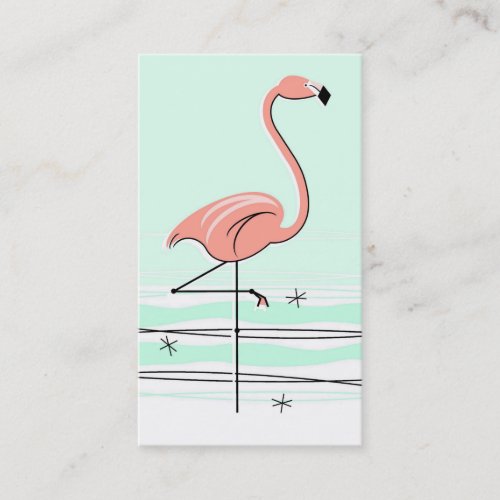 Flamingo business card
