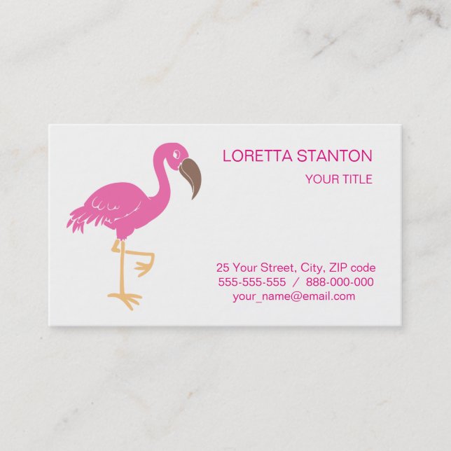 Flamingo Business Card (Front)