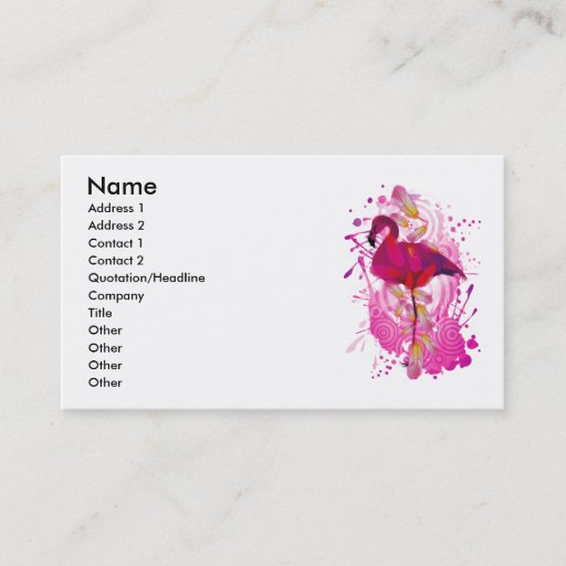 Customizable Flamingo Business Card Templates