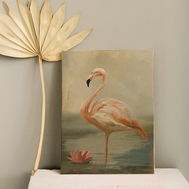 Flamingo by the Water – Elegant Bird  Canvas Print (Creator Uploaded)