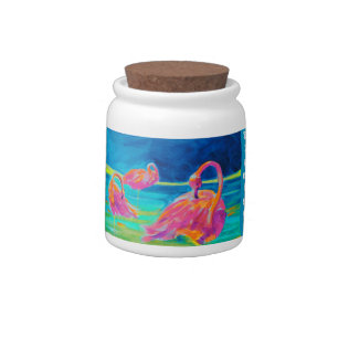 Flamingo candy jar