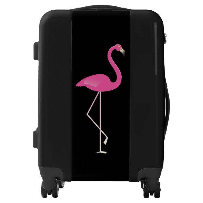 large flamingo suitcase