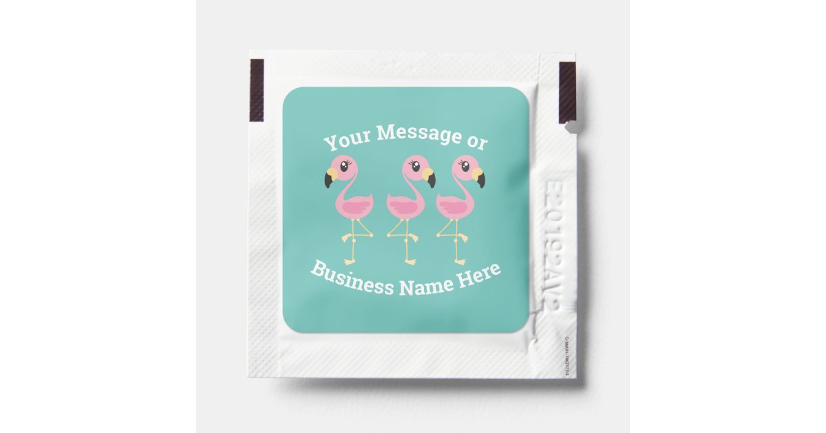 Flamingo Cartoon Kids Business Name Logo Message Hand Sanitizer Packet | Zazzle Flamingo Cartoon Kids Business Name Logo Message Hand Sanitizer Packet | Zazzle