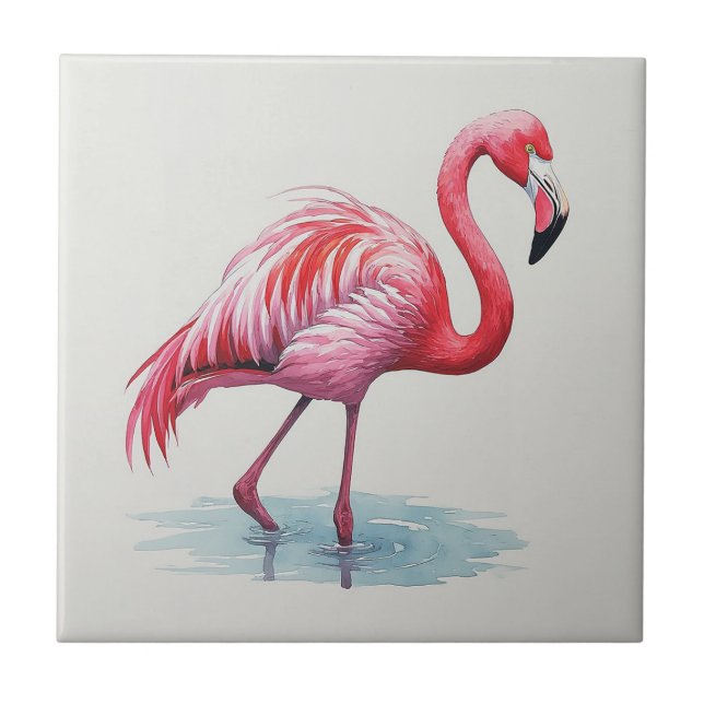 Flamingo Ceramic Tile (Front)