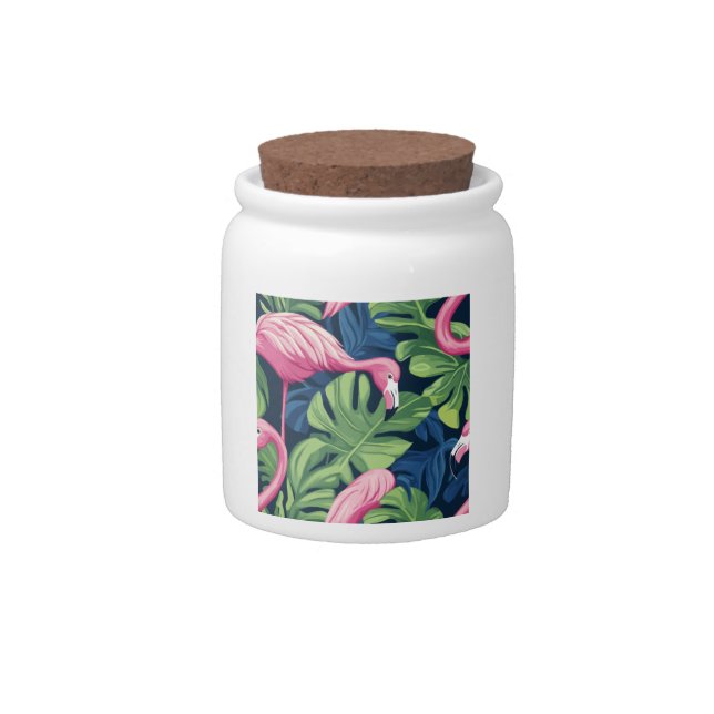 Flamingo Charm Storage Jar (Front)