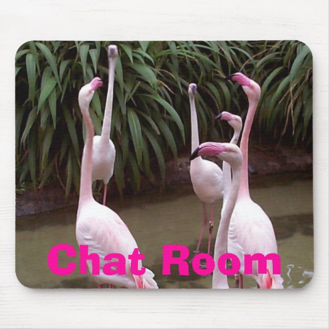 Flamingo Chat Room Mouse Pad (Front)