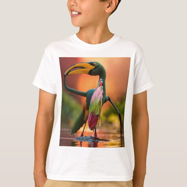 Flamingo Chef in Action" T-Shirt (Front)