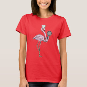 Flamingo Chef Pan Cook T-Shirt