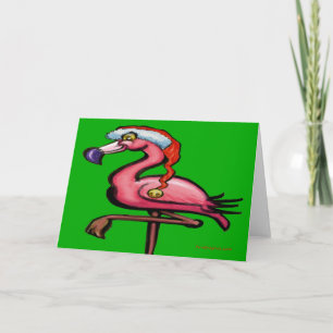 Flamingo Christmas Card
