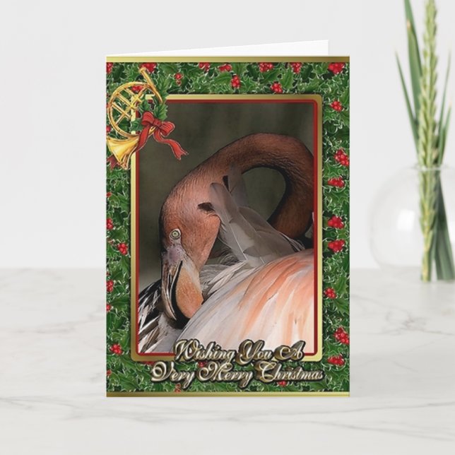 Flamingo Christmas Cards (Front)