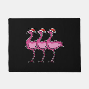 Flamingo Christmas Doormat