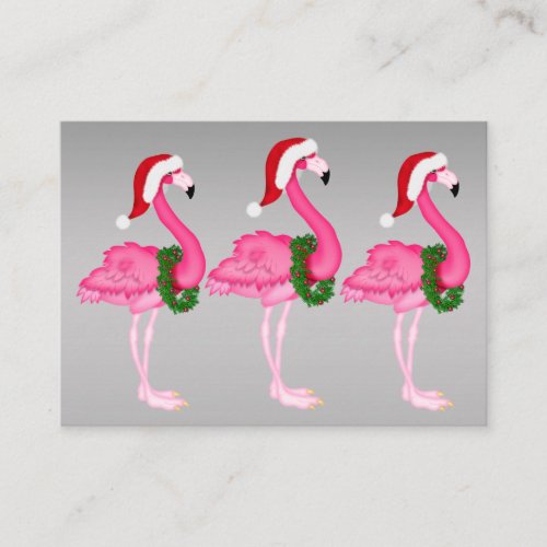 Flamingo Christmas Enclosure Card  Tag